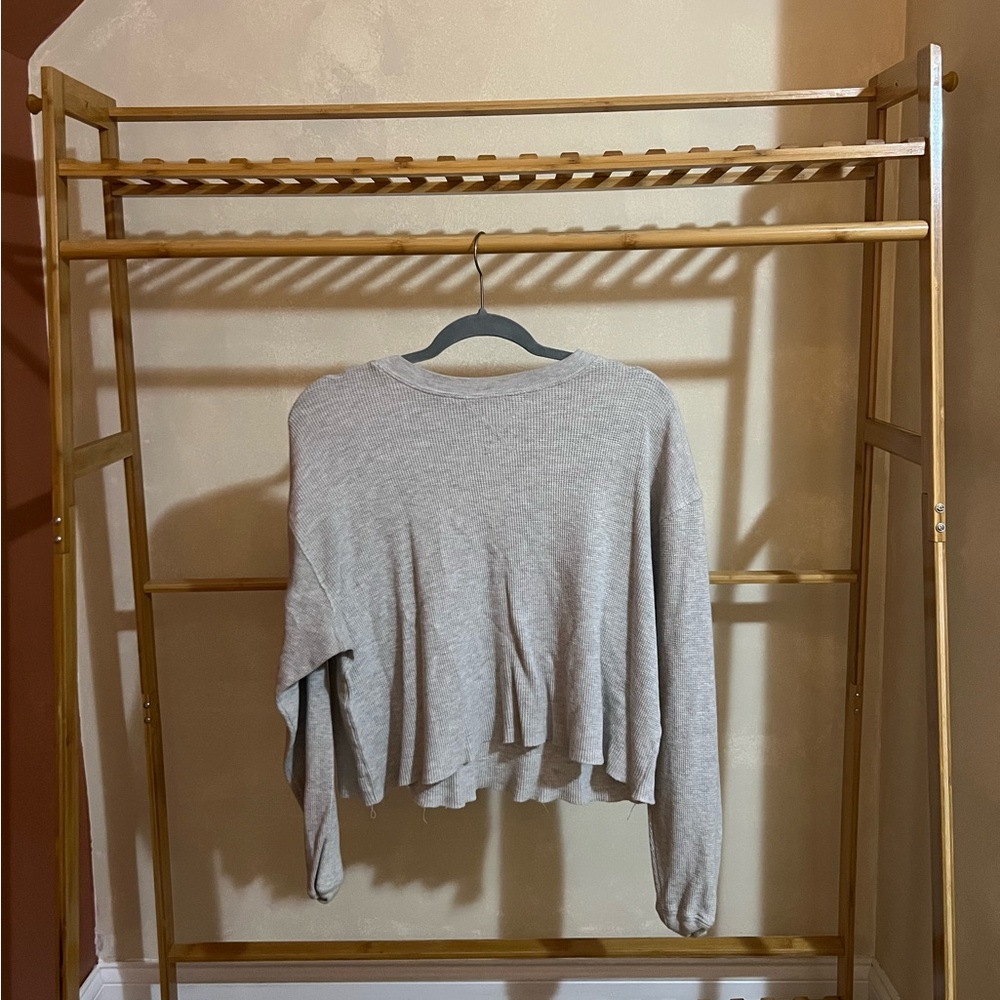 Brandy Melville Waffle Long-Sleeve Shirt